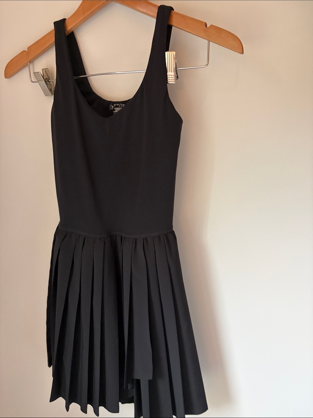 Aerie Classic Black Pleated Tank Dress - Women's